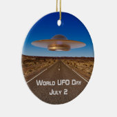 Welt-UFO-Tag Keramik Ornament (Rechts)