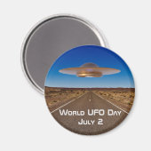 Welt-UFO-Tag Magnet (Vorderseite/Rückseite)