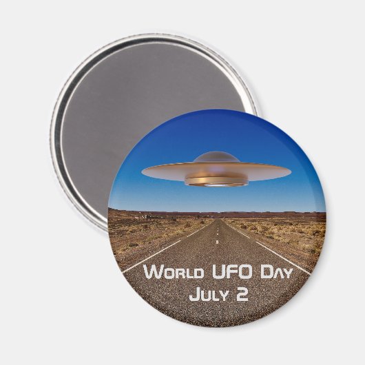 Welt-UFO-Tag Magnet (Vorderseite/Rückseite)