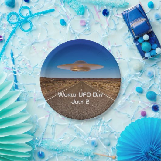 Welt-UFO-Tag Pappteller (Party)