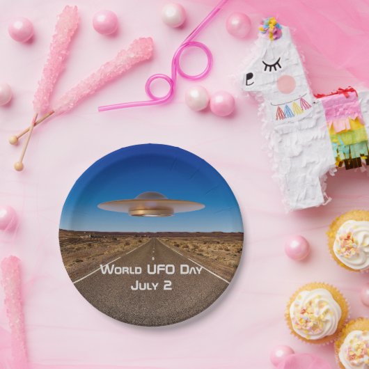 Welt-UFO-Tag Pappteller (Party)