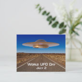 Welt-UFO-Tag Postkarte (Stehend Vorderseite)