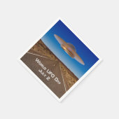 Welt-UFO-Tag Serviette (Ecke)