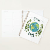 Welt-Umwelt - Erde lächeln mit grüner Erde Planer (Anzeige)