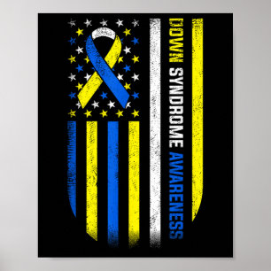 Welt-unten-Syndrom-Tag, Bewusstsein für das Down-S Poster