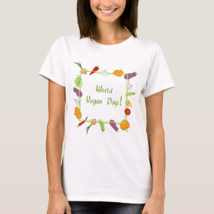 Welt-Vegetariertag Minimalistischer Niedlicher T - T-Shirt