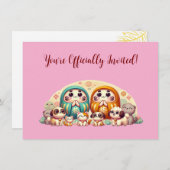 Welt von Daruma Einladung (Vorne/Hinten)