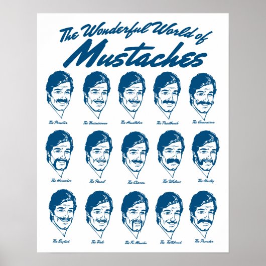 Welt von Mustaches Poster (Vorne)