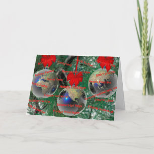 Welt-Weihnachtskarte Feiertagskarte