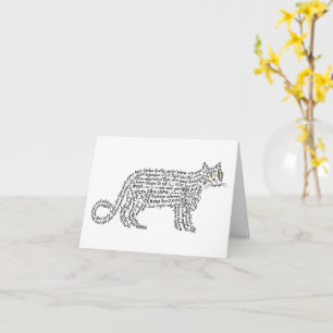 Welt Wort Schwarze Katze Karte