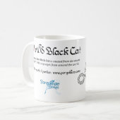 Welt Wort Schwarze Katze Tasse (Vorderseite Links)