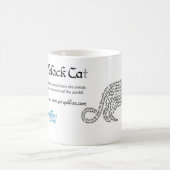 Welt Wort Schwarze Katze Tasse (Mittel)