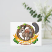 Welt-Zahltag Postkarte (Stehend Vorderseite)