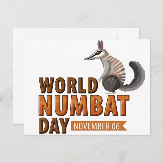 Welt-Zahltag Postkarte (Vorne/Hinten)