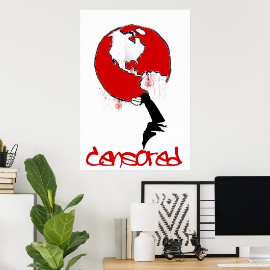 Welt zensiert poster (Heimbüro)
