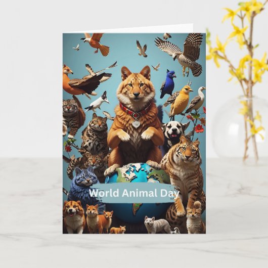 Weltagentag Karte (Gelbe Blume)