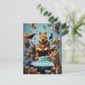 Weltagentag Postkarte (Stehend Vorderseite)