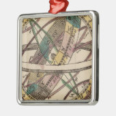 Weltatlas 2 silbernes ornament (Links)