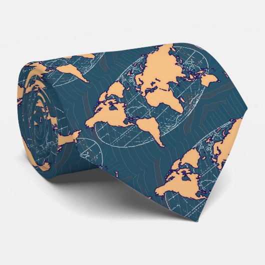 Weltatlas Krawatte (Gerollt)