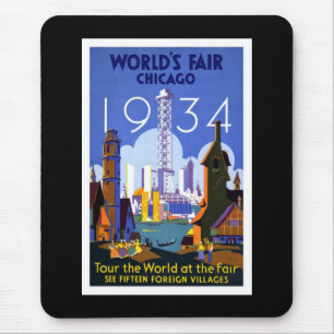 "Weltausstellung, Chicago 1934" Vintage Mousepad