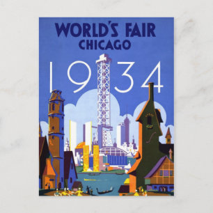 Weltausstellung Chicago Vintage-Postkarte Postkarte