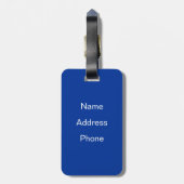 Weltausstellung oder Fehlschlag Gepäckanhänger (Rückseite vertikal)