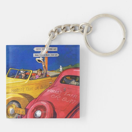 Weltausstellung oder Fehlschlag Schlüsselanhänger (Rückseite)