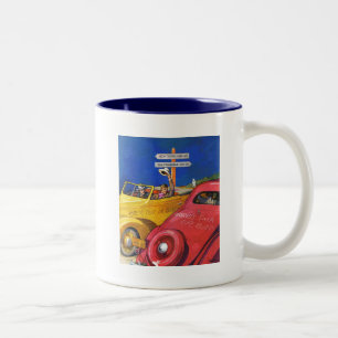 Weltausstellung oder Fehlschlag Zweifarbige Tasse