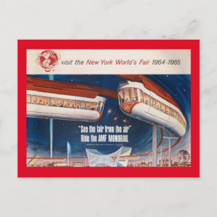 Weltausstellungs-Monorail, New York 1964 Vintage Postkarte