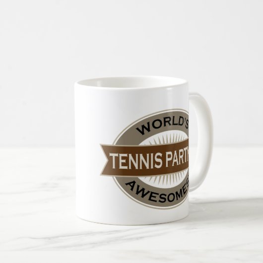 WeltAwesomest Tennis-Partner Kaffeetasse (VorderseiteRechts)