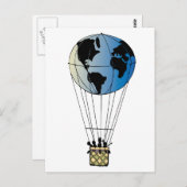 Weltballon Postkarte (Vorne/Hinten)