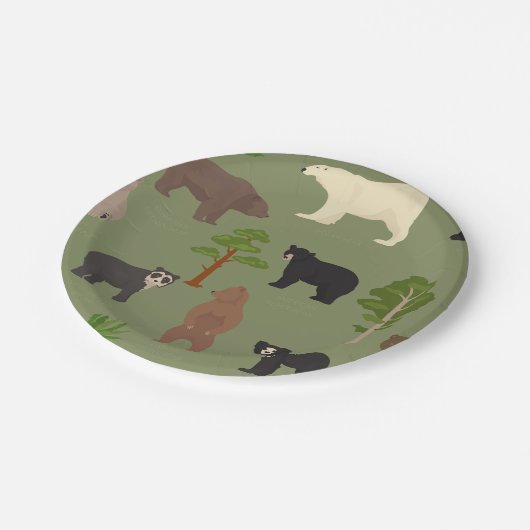 Weltbären Pappteller (Schrägansicht)