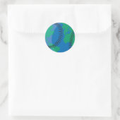 Weltbaseball Runder Aufkleber (Tasche)