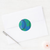 Weltbaseball Runder Aufkleber (Umschlag)