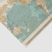 Weltbathyorographical Karte Seidenpapier (Ausschnitt)