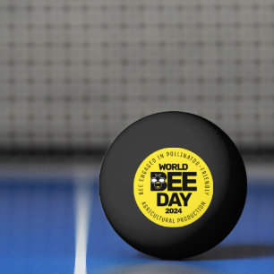 Weltbebentag Gelber Schwarzer Bestäuber Tischtennisball