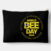 Weltbebentag Gelber Schwarzer Bestäuber Zubehörtasche (Rückseite)