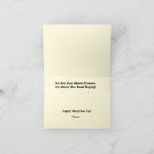 Weltbeertagskarte mit Pollen bedeckter Biene Karte (Innenseite)