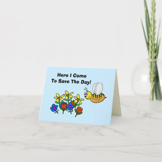 Weltbeertagskarte mit Pollen bedeckter Biene Karte (Vorderseite)