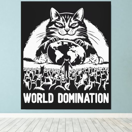 Weltbeherrschung 1 leinwanddruck (Insitu (Holzboden))