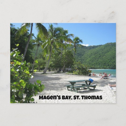 Weltberühmte Magen's Bay, St. Thomas Postkarte (Vorderseite)