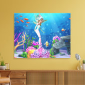 Weltberühmte Meerjungfrau. Leinwanddruck (Insitu (Wohnzimmer))