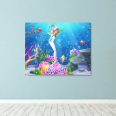 Weltberühmte Meerjungfrau. Leinwanddruck (Insitu (Holzboden))