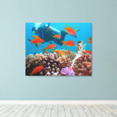 Weltberühmte Meerjungfrau. Leinwanddruck (Insitu (Holzboden))