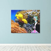 Weltberühmte Meerjungfrau. Leinwanddruck (Insitu (Holzboden))