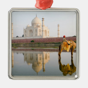 Weltberühmte Taj Mahal Tempelgrabstätte bei Silbernes Ornament