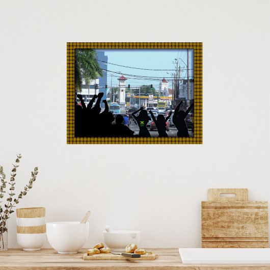 Weltberühmter "Half Way Tree" Poster (Küche)