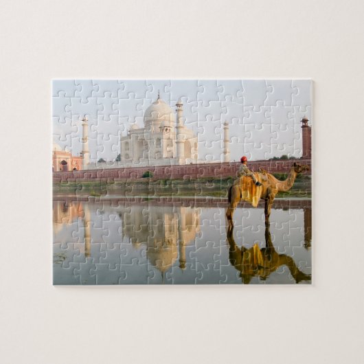Weltberühmter Taj Mahal-Tempel-Grabstätte Puzzle (Horizontal)