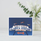 Weltberühmtes Alaska-Highway-Foto Postkarte (Stehend Vorderseite)