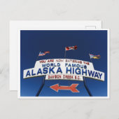 Weltberühmtes Alaska-Highway-Foto Postkarte (Vorne/Hinten)